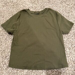 Nuuds baby tee Olive Green Women's Top